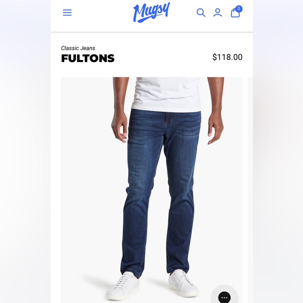 Mugsy Fultons Men's Slim Fit Jeans - Deep Blue